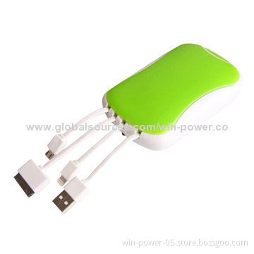 Power Bank with 5,000mAh Capacity, Four Plugs, No Need Add Ultra AccessoriesNew